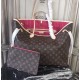 Louis Vuitton Monogram Canvas Neverfull GM with Pivoine Lining M41180