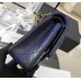 Chanel Small Classic Flap Bag in Dark Blue Lambskin with golden hardware