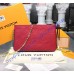 Louis Vuitton Monogram Empreinte Leather Double Zip Pochette Marine Rouge M63916
