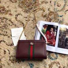 Gucci Ophidia GG Small Shoulder Bag GU503877L-wine-red