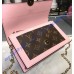 Louis Vuitton Monogram Canvas Flore Chain Wallet Rose Ballerine M67405