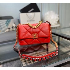 Chanel 19 Small Flap Bag C1160-red