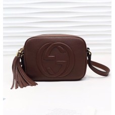 Gucci Soho Small Leather Disco Bag GU308364-dark-brown