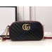 Gucci GG Marmont small matelasse shoulder bag GU447632-black-red