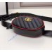 Gucci GG Marmont Matelasse Leather Belt Bag GU476434-black-red