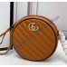 Gucci GG Marmont Mini Round Shoulder Bag GU550154-brown-black