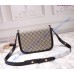 Gucci GG Supreme Horsebit 1955 shoulder bag GU602204C-black