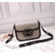 Gucci GG Supreme Horsebit 1955 shoulder bag GU602204C-black