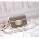 Gucci GG Supreme Horsebit 1955 shoulder bag GU602204C-white