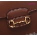 Gucci Leather Horsebit 1955 shoulder bag GU602204L-brown