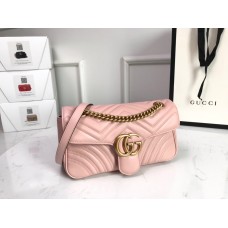 Gucci Small GG Marmont Matelasse Shoulder Bag Pink