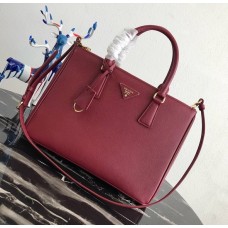 Prada Saffiano Leather Tote PD2274-wine-red