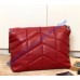 Saint Laurent LOULOU PUFFER Medium bag in quilted lambskin YSL577475B-red
