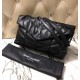 Saint Laurent LOULOU PUFFER Medium bag in quilted lambskin YSL577475C-black