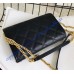 Saint Laurent BECKY chain wallet in quilted lambskin YSL585031-black