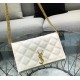 Saint Laurent BECKY chain wallet in quilted lambskin YSL585031-cream