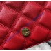 Saint Laurent BECKY chain wallet in quilted lambskin YSL585031-red