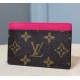 Louis Vuitton Monogram Canvas Card holder M60703-rose