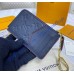 Louis Vuitton Monogram Empreinte Leather Card Holder Recto Verso M69421-navy-blue