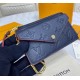Louis Vuitton Monogram Empreinte Leather Card Holder Recto Verso M69421-navy-blue