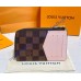 Louis Vuitton Damier Ebene Card Holder Recto Verso N60406-pink