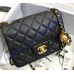 Chanel Mini Quilted Square Bag in Lambskin C1786-black