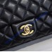Chanel Mini Quilted Rectangular Bag in Lambskin C1787-black