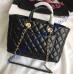 Chanel Quilted Shopping Tote C57974-black