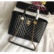 Chanel Chevron Shopping Tote C57974V-black
