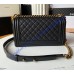 Chanel Boy Medium Quilted Flap Bag in Calfskin C67086AB-black