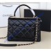 Chanel Flap Bag with Top Handle C92236A-black