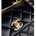 Chanel Flap Bag with Top Handle C92236A-black