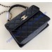 Chanel Flap Bag with Top Handle C92236A-black