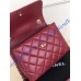Chanel Flap Bag with Top Handle C92236A-wine-red