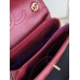 Chanel Flap Bag with Top Handle C92236A-wine-red