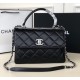 Chanel Flap Bag with Top Handle C92236B-black