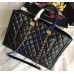Chanel Quilted Large Shopping Tote C93525-black