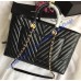 Chanel Chevron Large Shopping Tote C93525V-black