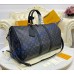 Louis Vuitton Monogram Eclipse Canvas Keepall 50 Bandouliere M40568