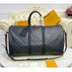 Louis Vuitton Monogram Eclipse Canvas Keepall 50 Bandouliere M40568