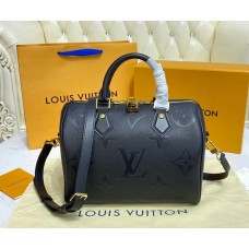 Louis Vuitton Monogram Empreinte Speedy Bandouliere 25 M58947-black