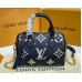 Louis Vuitton Monogram Empreinte Speedy Bandouliere 20 M58953-black-beige