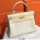 Hermes Kelly 28cm in Togo Leather Golden Hardware H5528G-craie