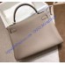 Hermes Kelly 28cm in Togo Leather Palladium Hardware H5528W-gris-tourterelle