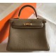 Hermes Kelly 32cm in Togo Leather Golden Hardware H5532G-Etoupe
