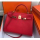 Hermes Kelly 32cm in Togo Leather Golden Hardware H5532G-rouge-casaque