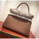 Hermes Kelly 32cm in Togo Leather Palladium Hardware H5532W-terre