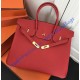 Hermes Birkin 30cm Togo Leather Golden Hardware H8830G-rouge-casaque