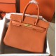 Hermes Birkin 30cm Togo Leather Golden Hardware H8830G-orange