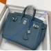 Hermes Birkin 30cm Togo Leather Palladium Hardware H8830W-bleu-jean